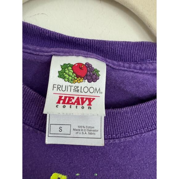 Vintage 90s NYC Tee Shirt Purple and Neon Size S - Picture 5 of 5